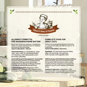 Betty's Landhausküche Rind & Herz 6 X 200g Für Katze 3 Betty's Landhausküche Rind & Herz 6 X 200g Für Katze – Bild 3