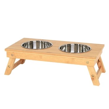 Lionto Hundenapf Aus Bambus, Futterstation 1 Lionto Hundenapf Aus Bambus, Futterstation