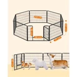 FEANDREA L Hundezaun 8 Platten Schwarz Schwarz 1,6 M, 1,6 M, 60 Cm -Zoofachgeschäft 3ffca129d1f86181641ce823b0b62faeeca02ca1 1500921 de DE 9775d720222c360ea9454ad120deebae0c16c145McbC69