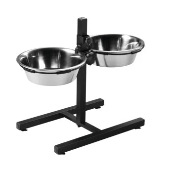AniOne Doppelnapfständer Edelstahl 1 AniOne Doppelnapfständer Edelstahl