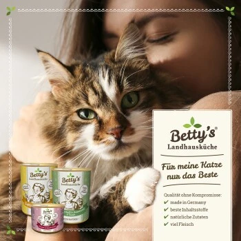 Betty's Landhausküche Rind Pur Mit Leinöl 6 X 400g Für Katze 4 Betty's Landhausküche Rind Pur Mit Leinöl 6 X 400g Für Katze – Bild 4