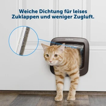 PetSafe Katzenklappe Mit Manueller Verriegelung, Braun 3 PetSafe Katzenklappe Mit Manueller Verriegelung, Braun – Bild 3