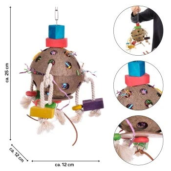 HappyBird Papageienspielzeug Coconut-Fun 3 HappyBird Papageienspielzeug Coconut-Fun – Bild 3