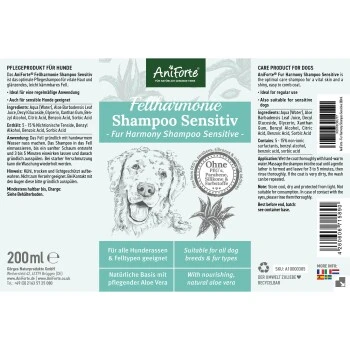 Aniforte Shampoo Sensitiv Fellharmonie 200ml 4 Aniforte Shampoo Sensitiv Fellharmonie 200ml – Bild 4