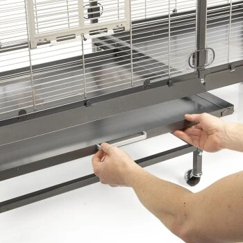 Montana Cages Voliere Paradiso 150 Hellgrau/ Dunkelgrau 3 Montana Cages Voliere Paradiso 150 Hellgrau/ Dunkelgrau – Bild 3