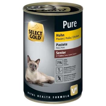 SELECT GOLD Pure Senior Paté Huhn 6x400 G 1 SELECT GOLD Pure Senior Paté Huhn 6x400 G