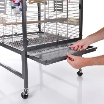 Montana Cages Voliere Paradiso 60 Hellgrau/ Dunkelgrau 3 Montana Cages Voliere Paradiso 60 Hellgrau/ Dunkelgrau – Bild 3